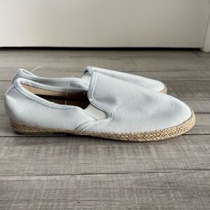 White Espadrille Slip-On Shoes